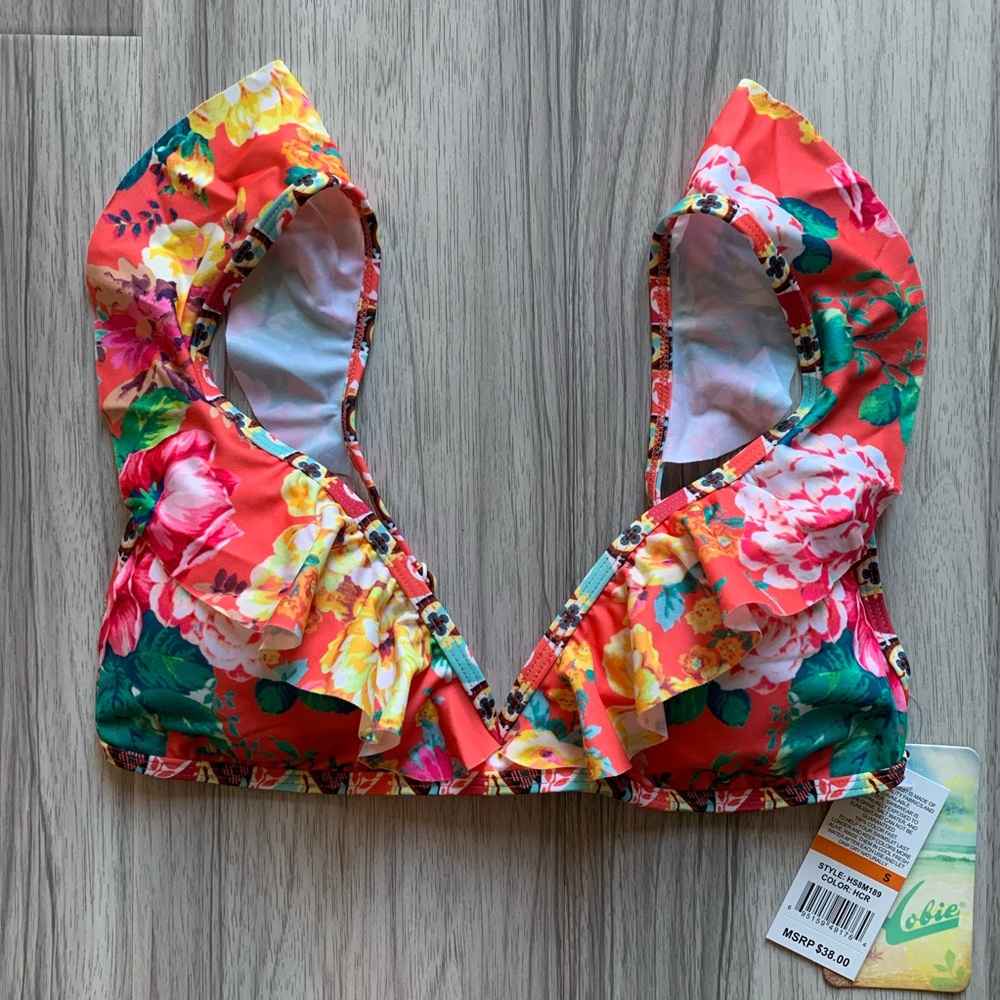 NWT Hobie Petal Pusher Triangle Bra Bikini Top